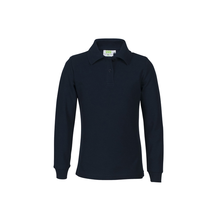 Polohemd, langarm, Mädchen