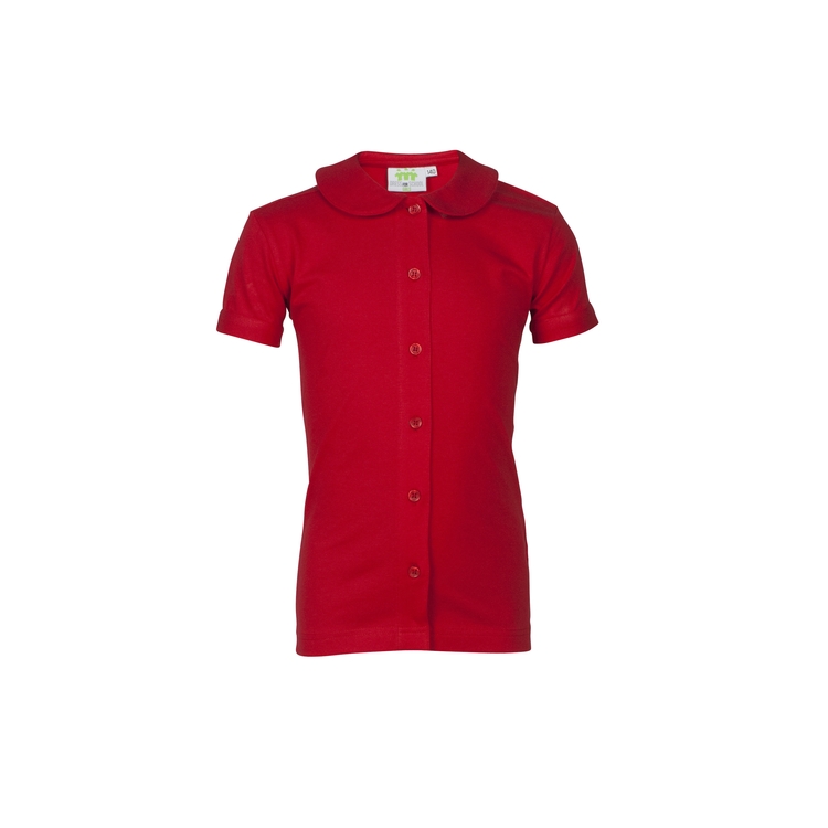 Jerseybluse, kurzarm, Mädchen