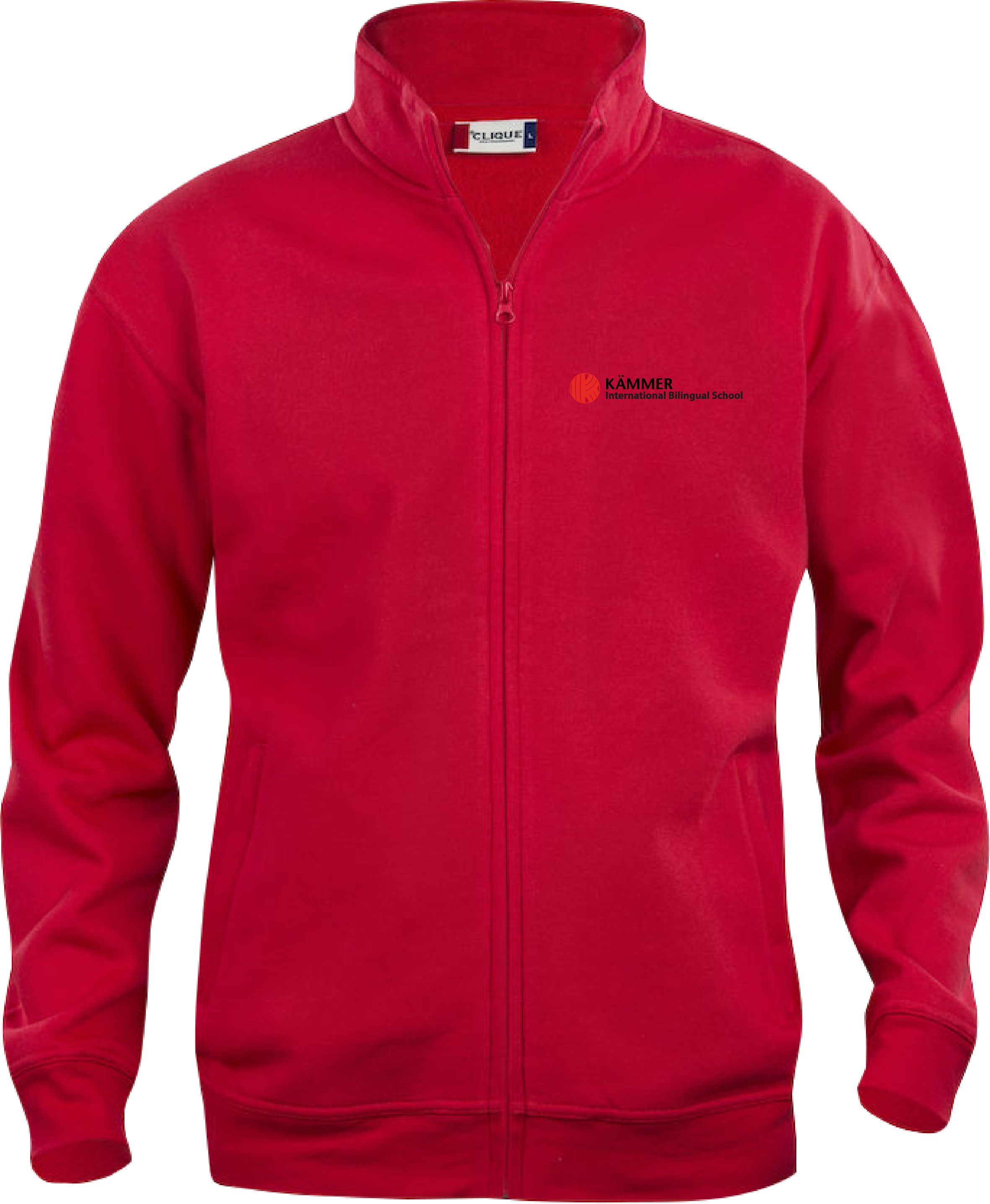 Sweatjacke, ohne Kapuze, Basic, Unisex